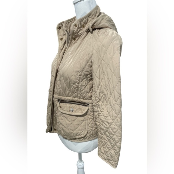 Zara Women's Quilted Equestrian Tan Puffer Jacket Size Small - Picture 5 of 5